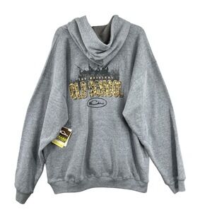 Drake Waterfowl Old School Original Graphite Heather Gray Hoodie Size 2X NWT‎